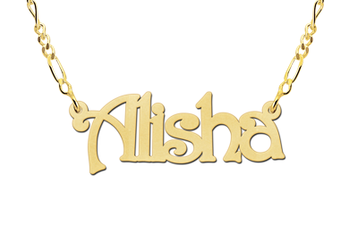 gouden naamketting model Alisha