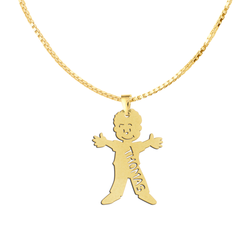 Gouden mama hanger van jongen2 Gouden mama hanger van jongen2