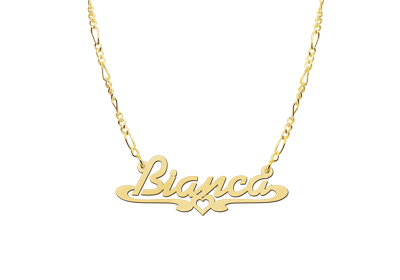 Gouden naamketting model Bianca2