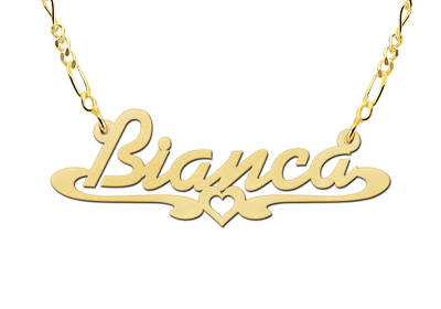 Gouden naamketting model Bianca