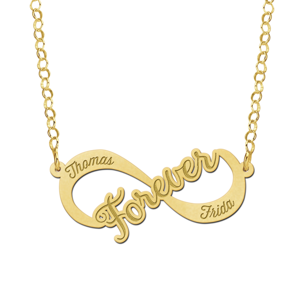 Forever infinity ketting goud