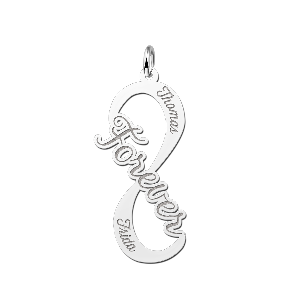 Zilveren Forever infinity hanger Zilveren Forever infinity hanger