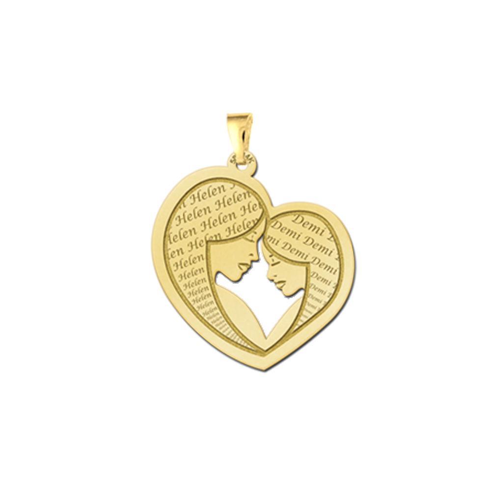 Gouden speciale moeder en dochter sieraad Gouden speciale moeder en dochter sieraad