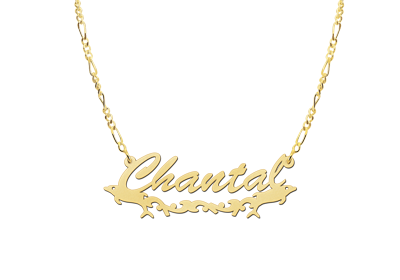 Gouden naamketting model Chantal2