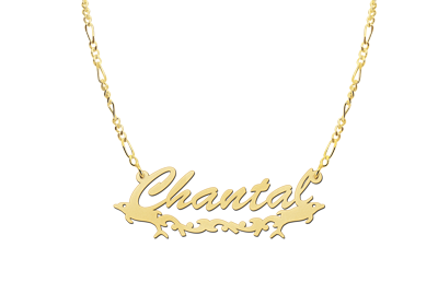 Gouden naamketting model Chantal2 Gouden naamketting model Chantal2