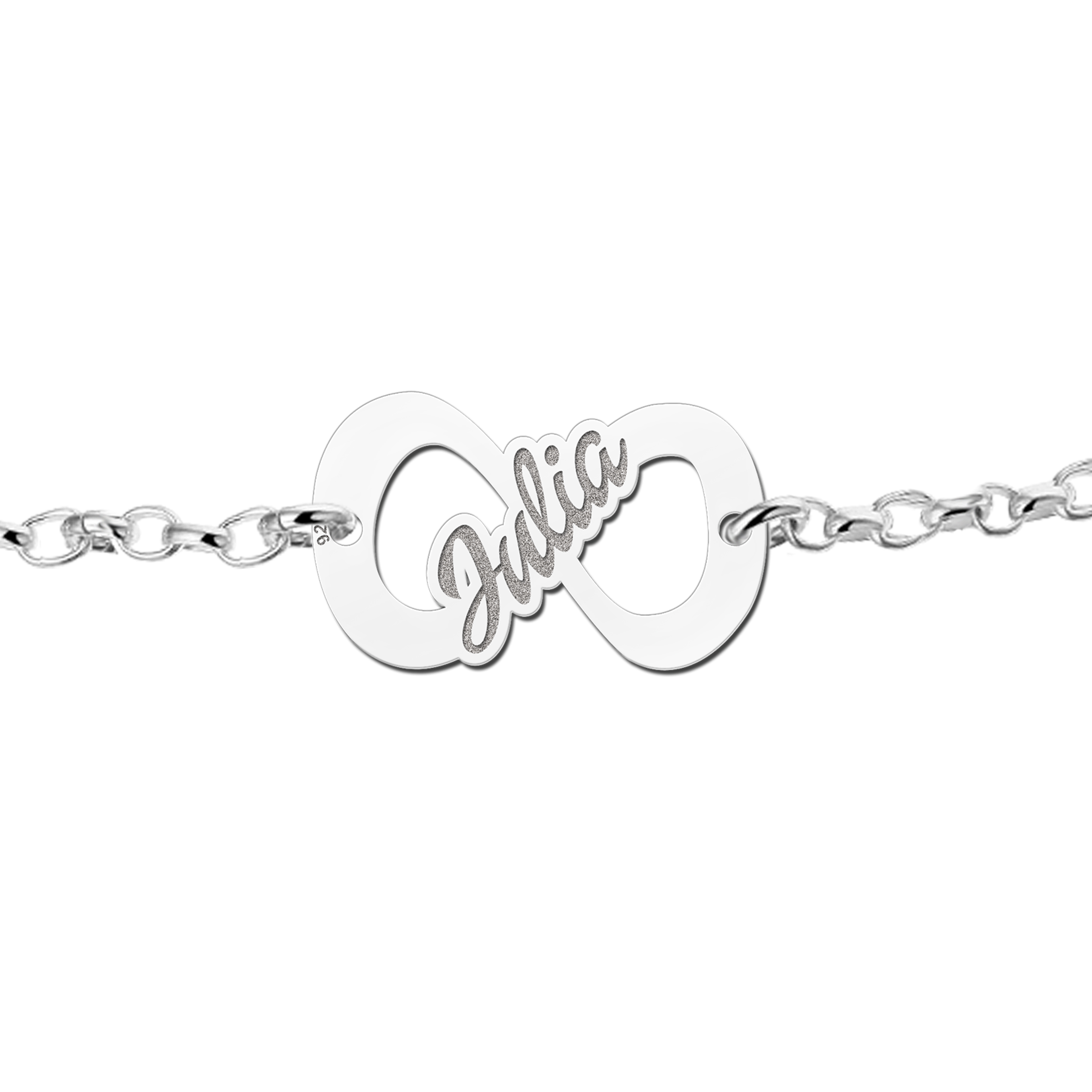 Zilveren armband infinity met naam2 Zilveren armband infinity met naam2