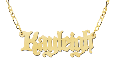 Gouden naamketting model Kayleigh