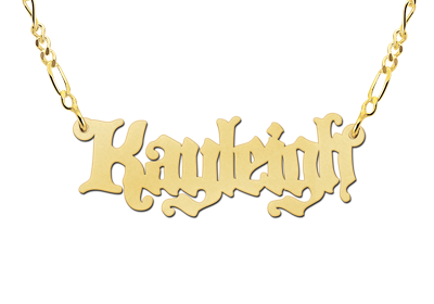 huis op tijd Bedoel Gouden naamketting model Kayleigh