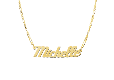 Gouden naamketting model Michelle2