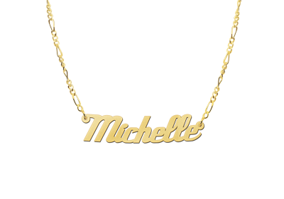 Gouden naamketting model Michelle2 Gouden naamketting model Michelle2