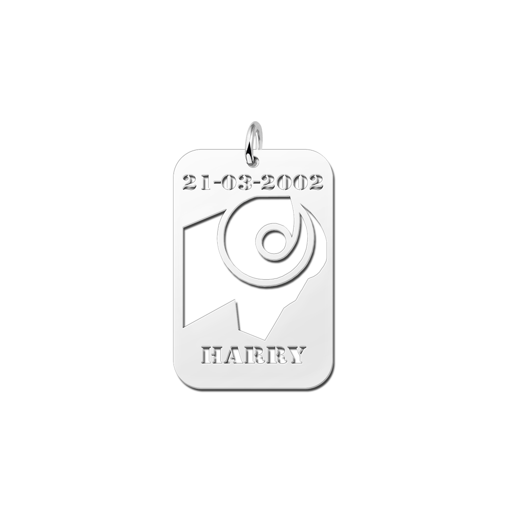 Zilveren hanger sterrenbeeld ram Zilveren hanger sterrenbeeld ram
