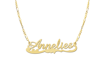 Gouden naamketting model Annelies2 Gouden naamketting model Annelies2