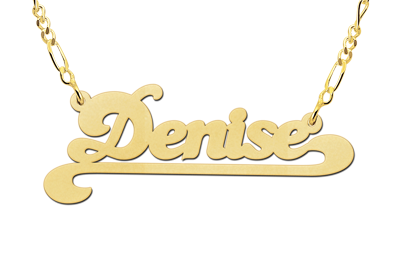 Gouden naamketting model Denise
