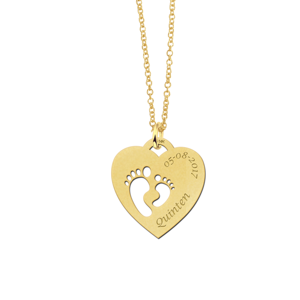 Gouden hart met twee voetjes2 Gouden hart met twee voetjes2