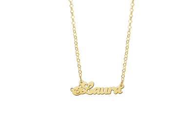 Gouden kinder naamketting met beertje2 Gouden kinder naamketting met beertje2