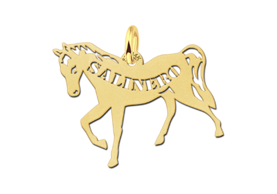 Gouden hanger paard