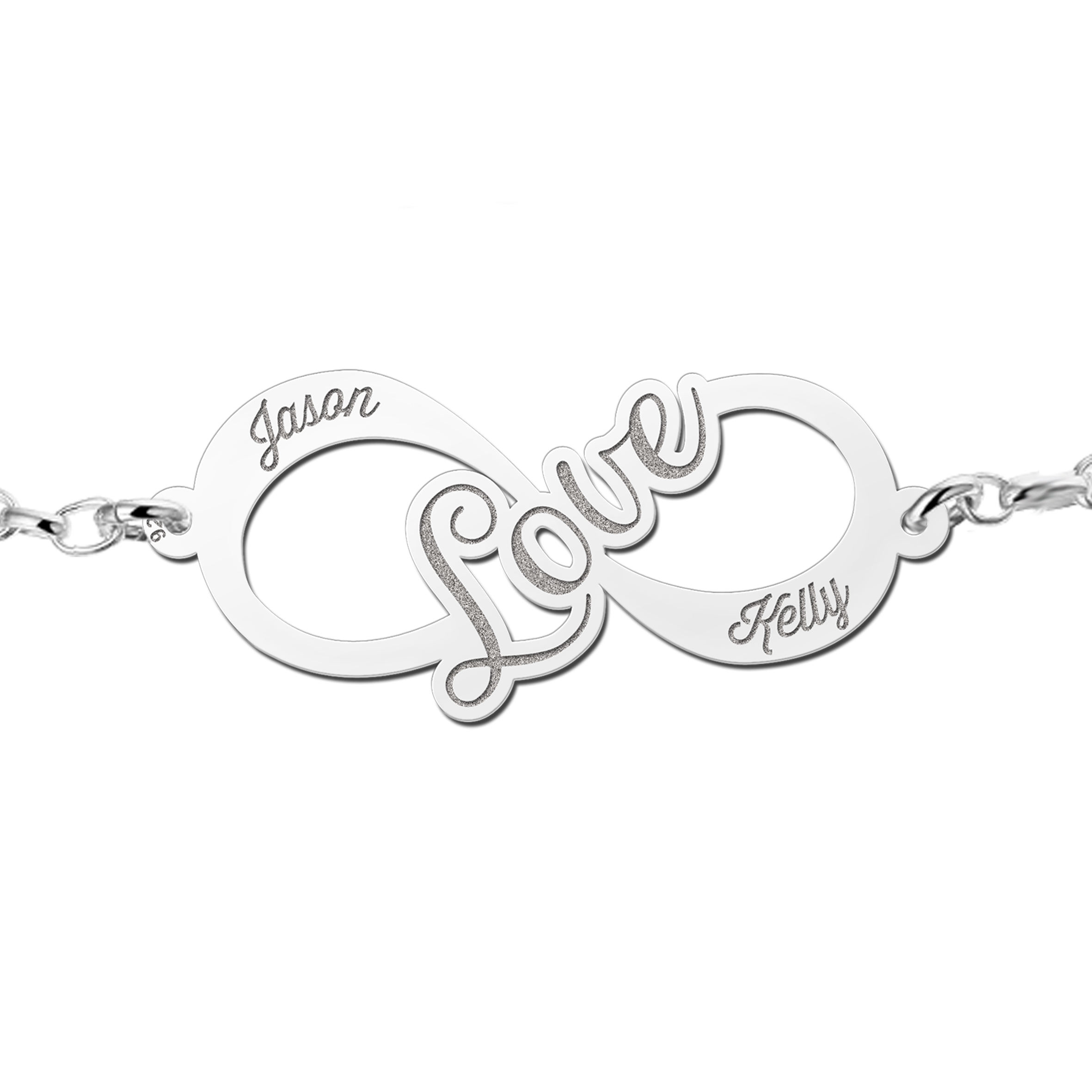 Zilveren armband infinity Love2