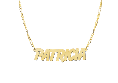 Gouden naamketting model Patricia2 Gouden naamketting model Patricia2