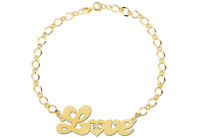 Gouden enkelband Love2