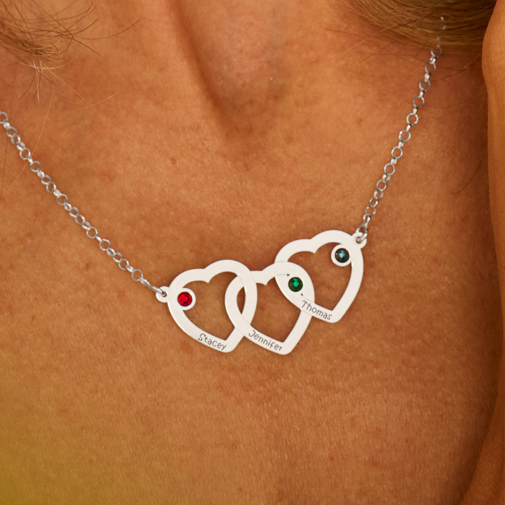 Lange stainless steel Y ketting met hartjes zilver ca. 70cm | FRIS! Kralen en Sieraden