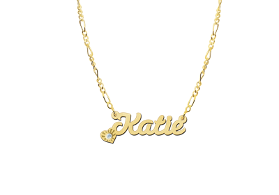 Gouden naamketting model Katie2 Gouden naamketting model Katie2