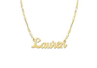 Gouden ketting met naam model Lauren2