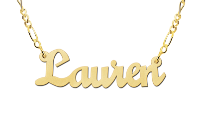 redden wanhoop automaat Gouden ketting met naam model Lauren