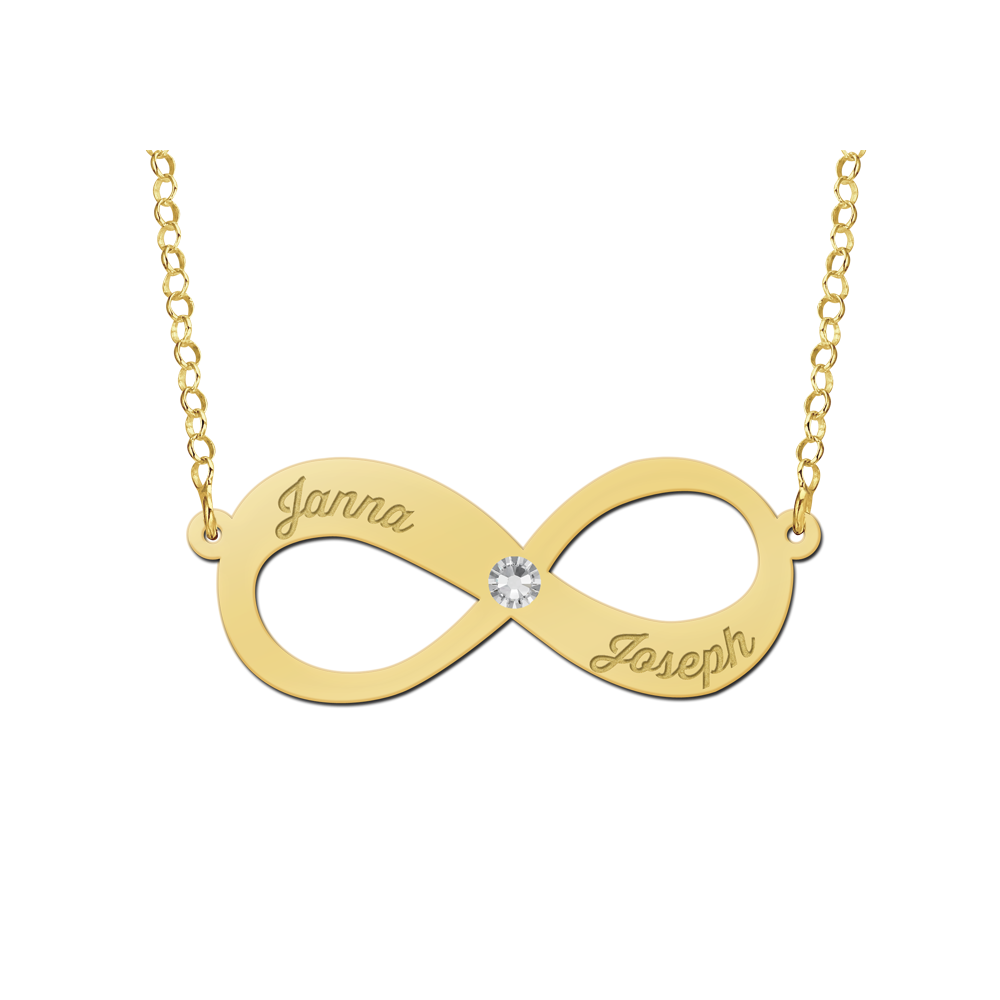 Gouden infinity ketting.