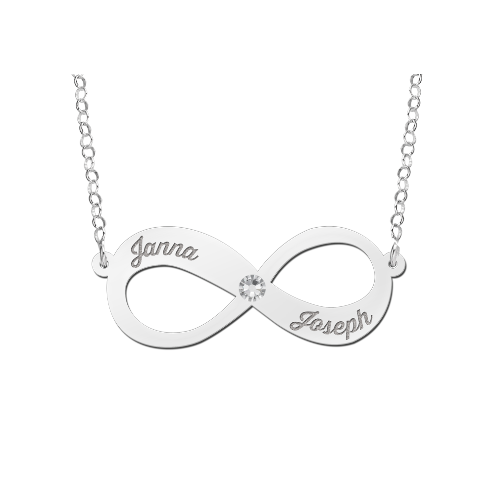 Zilveren infinity ketting